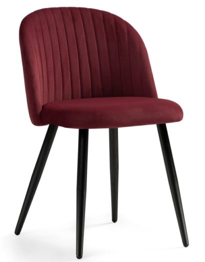 Стул на металлокаркасе Gabi 1 wine red / black — фото 1