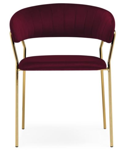 Стул на металлокаркасе Kamelia 1 wine red / gold — фото 2