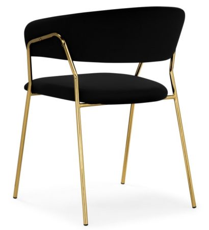 Стул на металлокаркасе Kamelia 1 black / gold — фото 3
