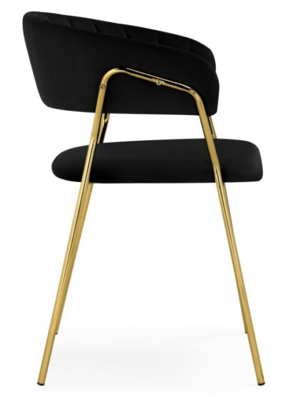 Стул на металлокаркасе Kamelia 1 black / gold — фото 4