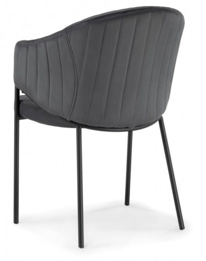 Стул на металлокаркасе Kortni dark grey / black — фото 4