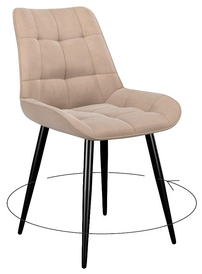 Стул DikLine 226 поворотный B03 BEIGE, ножки черные