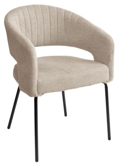 Стул SNUG 3018-10 бежевый, шенилл / черный каркас — фото 1
