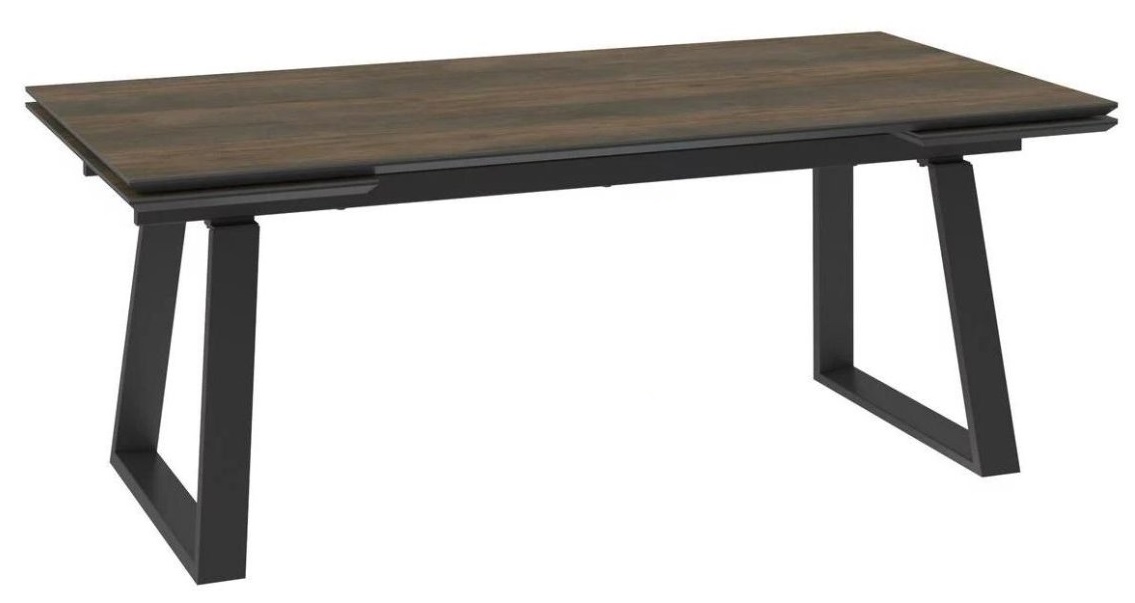 Cтол DikLine AKZ200, керамика 200(45+45)x98, OAK VINTAGE PREMIUM CER/ЧЕРНЫЙ, (2 уп.)