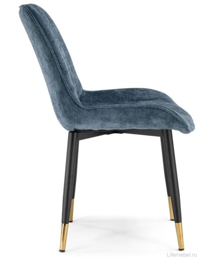 Стул на металлокаркасе Seda 1 blue / black / gold — фото 4