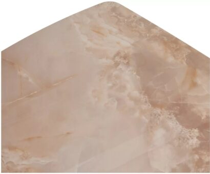 Стол АЛАТРИ (ALATRI) 120 АМБЕР ЖАДЕ ГЛЯНЦЕВЫЙ (GLOSS AMBER JADE) керамика /ЧЕРНЫЙ, ®DISAUR — фото 2