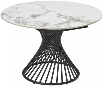 Стол БУЕНО (BUENO) 120 цвет МРАМОР (GLOSS GOLDEN JADE SOLID CERAMIC) / ЧЕРНЫЙ, ®DISAUR — фото 7