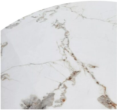 Стол БУЕНО (BUENO) 120 цвет МРАМОР (GLOSS GOLDEN JADE SOLID CERAMIC) / ЧЕРНЫЙ, ®DISAUR — фото 3