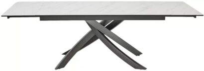 Стол ЭСТЕБИО (ESTEBIO) 160 KL-99 Белый мрамор матовый, итальянская керамика/ Темно-серый, ®DISAUR — фото 10
