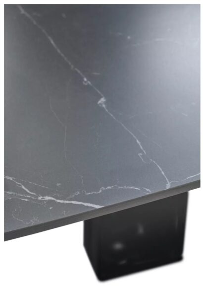 Стол БАЛД (BALDE)120 цвет ЧЕРНЫЙ МРАМОР МАТОВЫЙ (MATT BLACK MARBLE SOLID CERAMIC)/ ЧЕРНЫЙ — фото 4