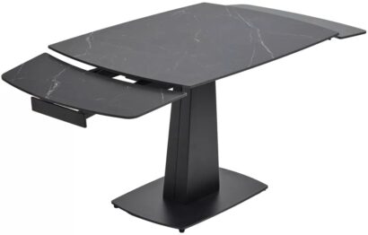Стол БАЛД (BALDE)120 цвет ЧЕРНЫЙ МРАМОР МАТОВЫЙ (MATT BLACK MARBLE SOLID CERAMIC)/ ЧЕРНЫЙ — фото 11