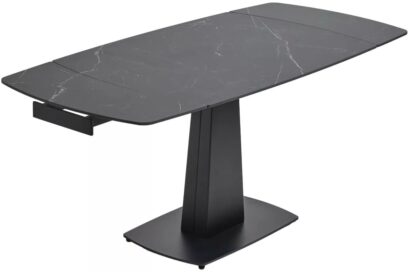 Стол БАЛД (BALDE)120 цвет ЧЕРНЫЙ МРАМОР МАТОВЫЙ (MATT BLACK MARBLE SOLID CERAMIC)/ ЧЕРНЫЙ — фото 5