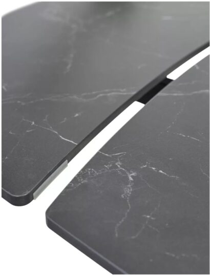 Стол БАЛД (BALDE)120 цвет ЧЕРНЫЙ МРАМОР МАТОВЫЙ (MATT BLACK MARBLE SOLID CERAMIC)/ ЧЕРНЫЙ — фото 8