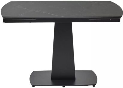 Стол БАЛД (BALDE)120 цвет ЧЕРНЫЙ МРАМОР МАТОВЫЙ (MATT BLACK MARBLE SOLID CERAMIC)/ ЧЕРНЫЙ — фото 6