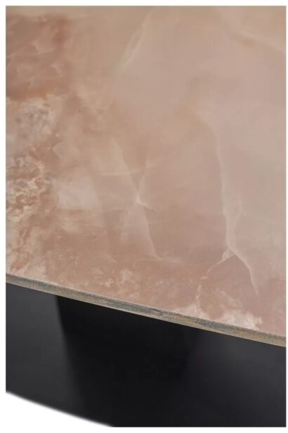 Стол БАЛД (BALDE) 140 цвет АМБЕР ЖАДЕ ГЛЯНЦЕВЫЙ (GLOSS AMBER JADE SOLID CERAMIC) / ЧЕРНЫЙ — фото 8