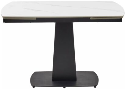 Стол BALDE 120 MATT WHITE MARBLE SOLID CERAMIC / BLACK — фото 7