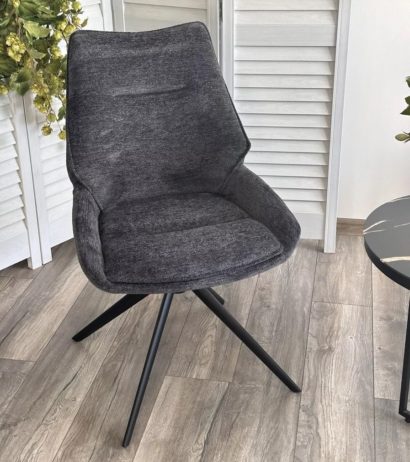 Стул OLAF 360 град. поворот. RAVEN18 Серый, ткань / Черный — фото 3