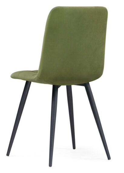 Стул на металлокаркасе Чилли велюр черный / зеленый — фото 3