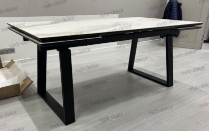 Cтол DikLine AKZ200, керамика 200(45+45)x98, MILKY WAY PREMIUM CER/ЧЕРНЫЙ, (2 уп.) — фото 6