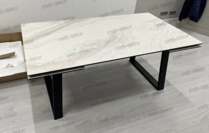 Cтол DikLine AKZ200, керамика 200(45+45)x98, MILKY WAY PREMIUM CER/ЧЕРНЫЙ, (2 уп.) — фото 4