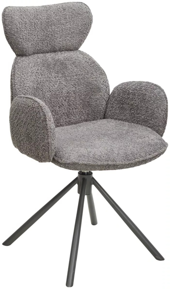 Стул ВАРДИ (VARDY) 360 град.поворот. Темно-серый букле XD841-16 / Серый, ®DISAUR