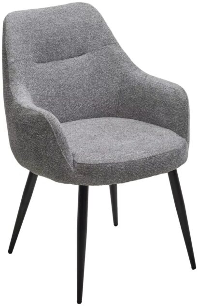 Стул СТАМЕН (STAMEN) ткань DAVIS RETRO BLISS 85, цвет серый / черный каркас, ®DISAUR — фото 1
