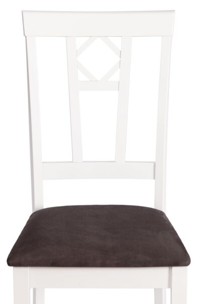 Стул Камилла сиденье мягкое (CAMILLE SOFT) дерево гевея, МДФ, 44х54х95, pure white (402) , ткань, серый — фото 8