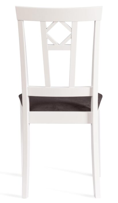 Стул Камилла сиденье мягкое (CAMILLE SOFT) дерево гевея, МДФ, 44х54х95, pure white (402) , ткань, серый — фото 3