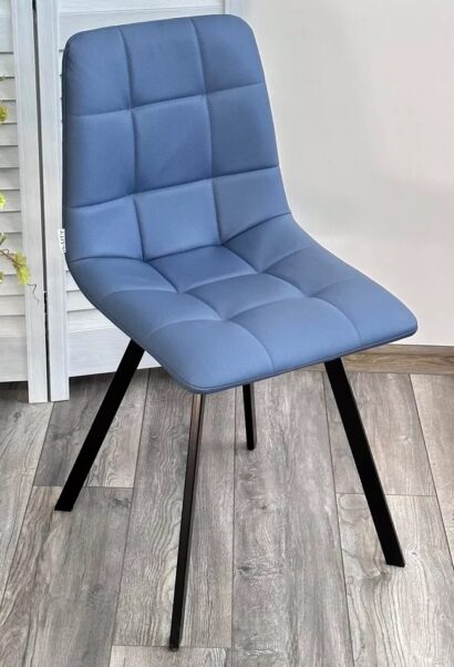 Стул CHILLI-Q SQUARE Oracul 795 Синий, экокожа PU / черный каркас — фото 3