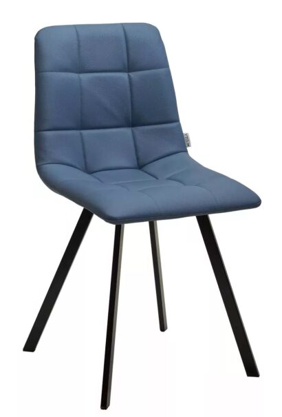 Стул CHILLI-Q SQUARE Oracul 795 Синий, экокожа PU / черный каркас — фото 1