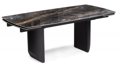 Керамический стол Маре 200(260)х100х77 neodom titanium lawa nero / черный — фото 1