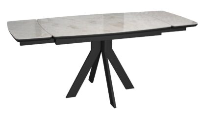 Стол DikLine DKU120 Керамика Italian Grey (глянец серый)/подстолье черное/опоры черные (2 уп.) — фото 6