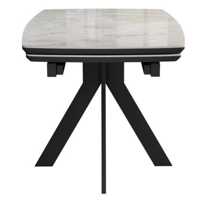 Стол DikLine DKU120 Керамика Italian Grey (глянец серый)/подстолье черное/опоры черные (2 уп.) — фото 4