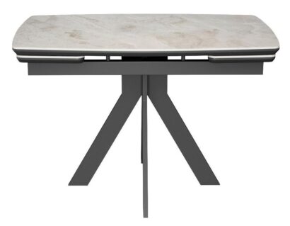 Стол DikLine DKU120 Керамика Italian Grey (глянец серый)/подстолье черное/опоры черные (2 уп.) — фото 2