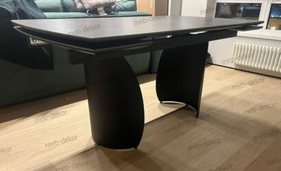 Керамический стол Готланд 160(220)х90х79 ink gray / черный — фото 14