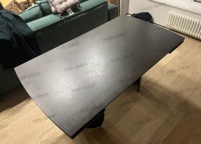 Керамический стол Готланд 160(220)х90х79 ink gray / черный — фото 12