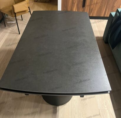 Керамический стол Готланд 160(220)х90х79 ink gray / черный — фото 9