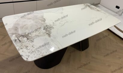 Стол SELTA 200 Белый мрамор CA071, керамика / Дуб/Золотой — фото 10