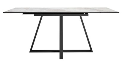 Стол DikLine SKF120 Керамика Belgium Grey Polished/подстолье черное/опоры черные — фото 4