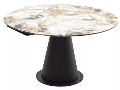 Стол TERAMO 135 GLOSS GRAND JADE SOLID CERAMIC, керамика, поворотн.механизм / Черный каркас, ®DISAUR — фото 7