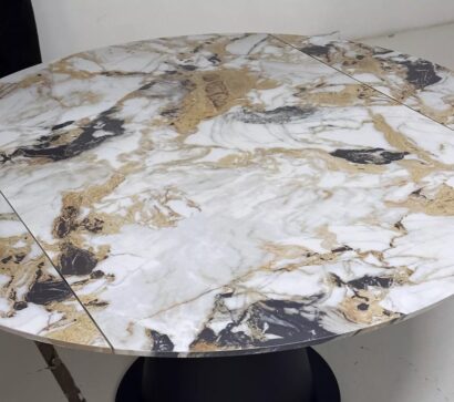 Стол TERAMO 135 GLOSS GRAND JADE SOLID CERAMIC, керамика, поворотн.механизм / Черный каркас, ®DISAUR — фото 8