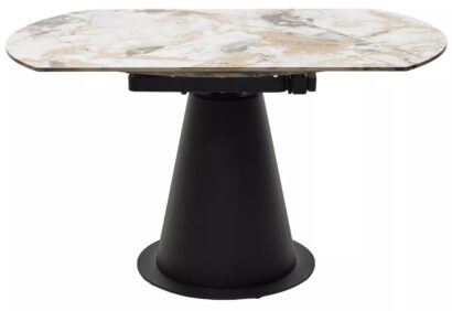 Стол TERAMO 135 GLOSS GRAND JADE SOLID CERAMIC, керамика, поворотн.механизм / Черный каркас, ®DISAUR — фото 2
