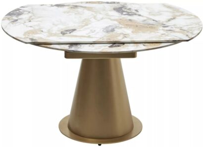 Стол TERAMO 135 GLOSS GRAND JADE SOLID CERAMIC, керамика, поворотн.механизм / Бронзовый, ®DISAUR — фото 3