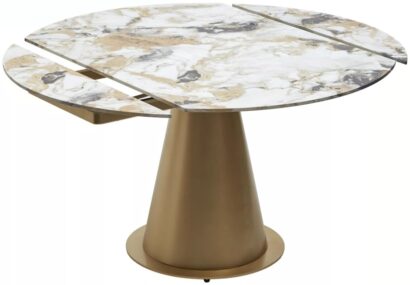 Стол TERAMO 135 GLOSS GRAND JADE SOLID CERAMIC, керамика, поворотн.механизм / Бронзовый, ®DISAUR — фото 12