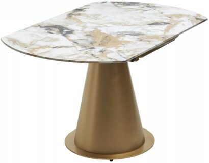 Стол TERAMO 135 GLOSS GRAND JADE SOLID CERAMIC, керамика, поворотн.механизм / Бронзовый, ®DISAUR — фото 10