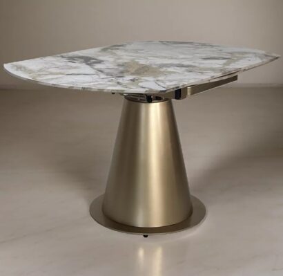 Стол TERAMO 135 GLOSS GRAND JADE SOLID CERAMIC, керамика, поворотн.механизм / Бронзовый, ®DISAUR — фото 4