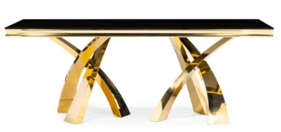 Обеденная группа Гилай black / gold (стол и 6 стульев) — фото 13