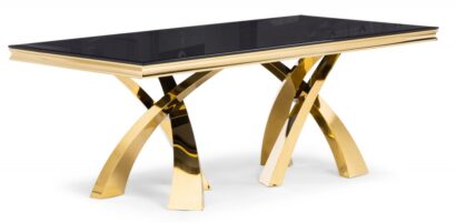 Обеденная группа Гилай black / gold (стол и 6 стульев) — фото 12