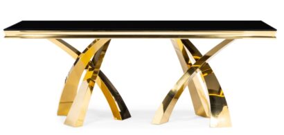 Обеденная группа Иге black / gold (стол и 6 стульев) — фото 11