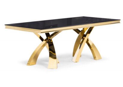 Обеденная группа Иге black / gold (стол и 6 стульев) — фото 14